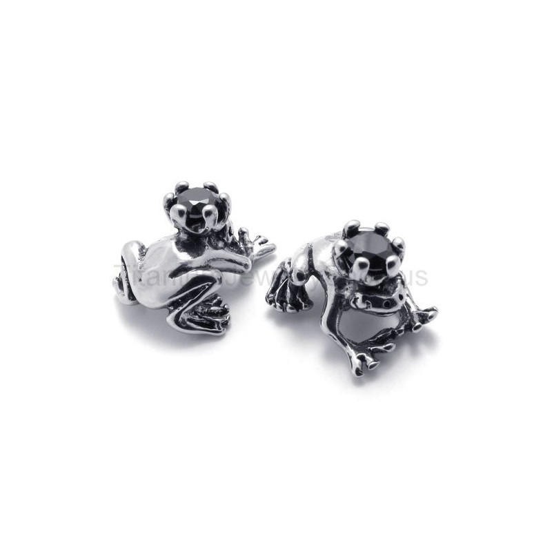 Boucles D'Oreilles Rétro En Titane Frog Prince Boucles D'Oreilles Rétro En Titane Frog Prince