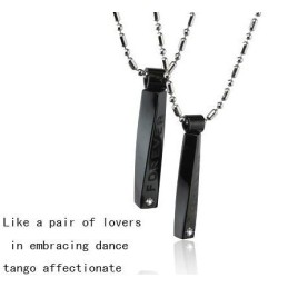 Pendentif Couple Amoureux En Titane Pur Tango Affectueux