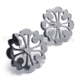 Boucles D'Oreilles En Titane À Fleurs Mignonnes