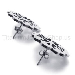 Boucles D'Oreilles En Titane À Fleurs Mignonnes