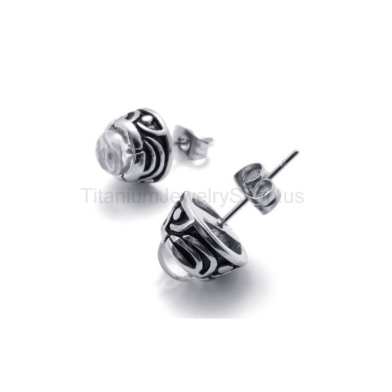 Boucles D'Oreilles Rétro En Titane