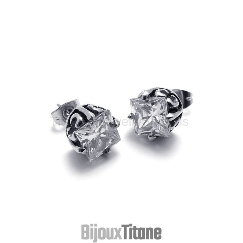 Boucles D'Oreilles Rétro En Titane