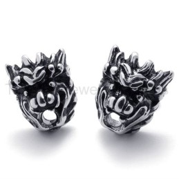 Boucles D'Oreilles Rétro En Titane Motif Lion Cool