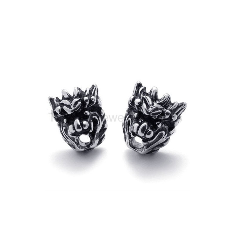 Boucles D'Oreilles Rétro En Titane Motif Lion Cool