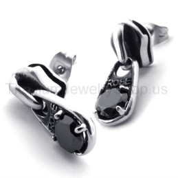 Boucles D'Oreilles Rétro En Titane Black Diamond