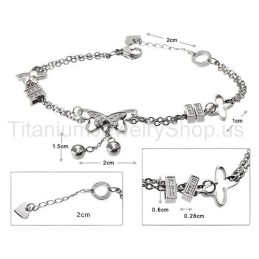 Bracelet En Titane Papillon Volant