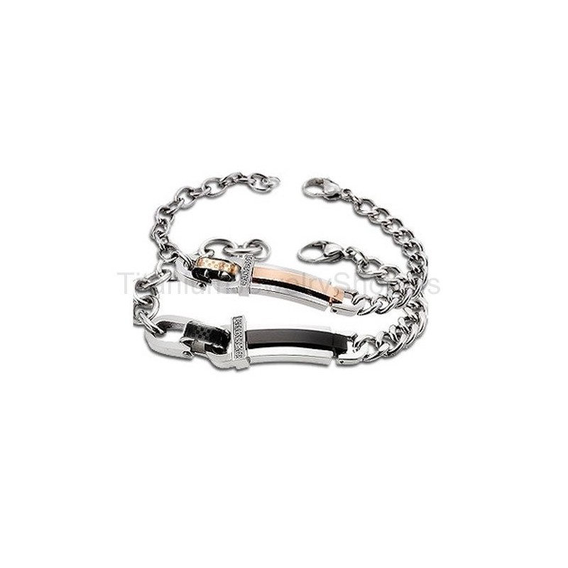 Bracelets D'Amoureux En Titane Love Forever