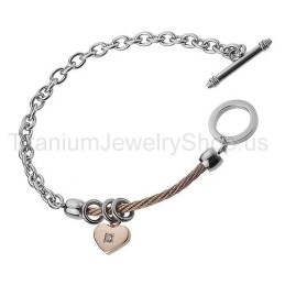 Bracelet Câble En Titane Sweetheart