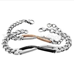 Bracelets D'Amoureux En Titane « Je Suis Né Pour T'Aimer »