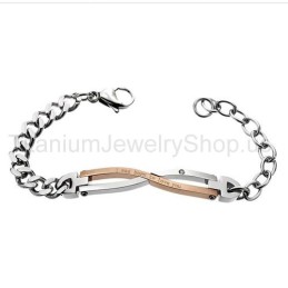 Bracelets D'Amoureux En Titane « Je Suis Né Pour T'Aimer »