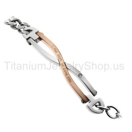 Bracelets D'Amoureux En Titane « Je Suis Né Pour T'Aimer »