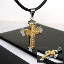 Pendentif Exclusif En Titane Pur Avec Croix Pour Homme, Chaîne Sans Pendentif