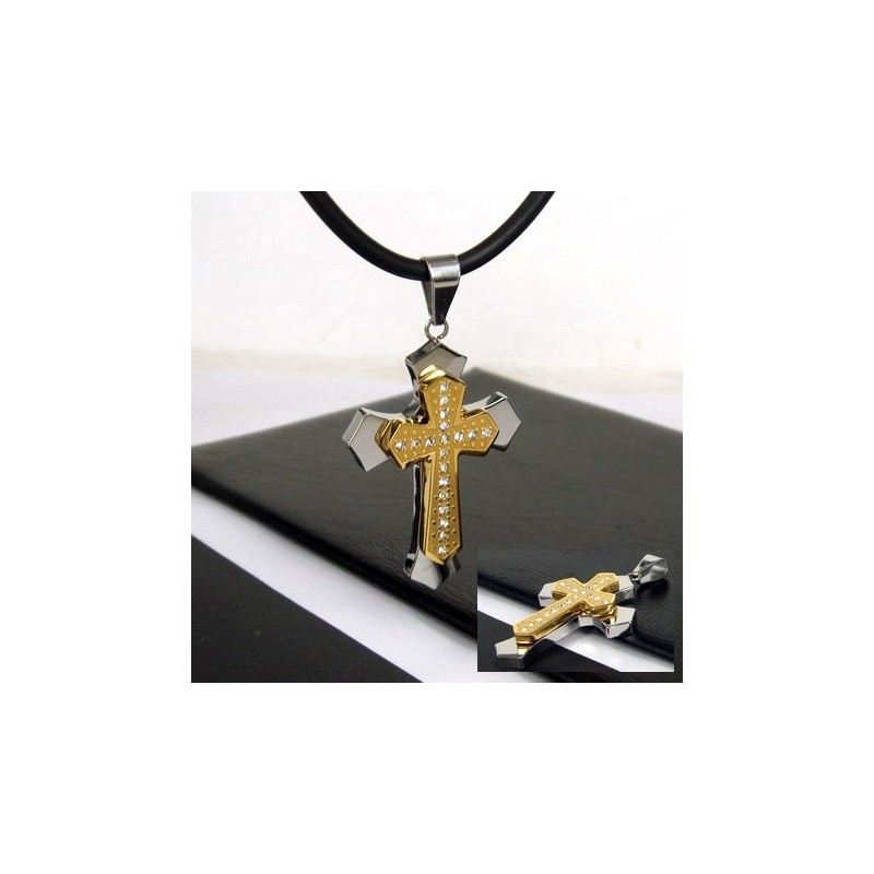Pendentif Exclusif En Titane Pur Avec Croix Pour Homme, Chaîne Sans Pendentif