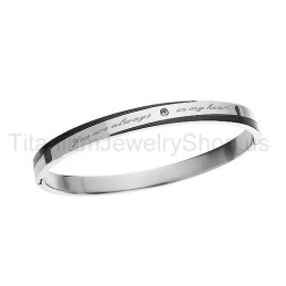 Bracelet En Titane « Tu Es Toujours Dans Mon Cœur »