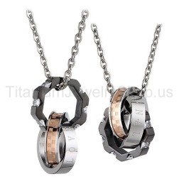 Pendentifs Amoureux En Titane À Trois Cercles