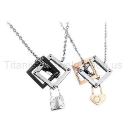Pendentifs Amoureux En Titane Love Forever