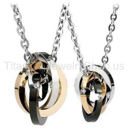 Pendentifs Amoureux En Titane À Trois Cercles
