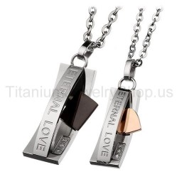 Pendentifs Amoureux En Titane Eternal Love