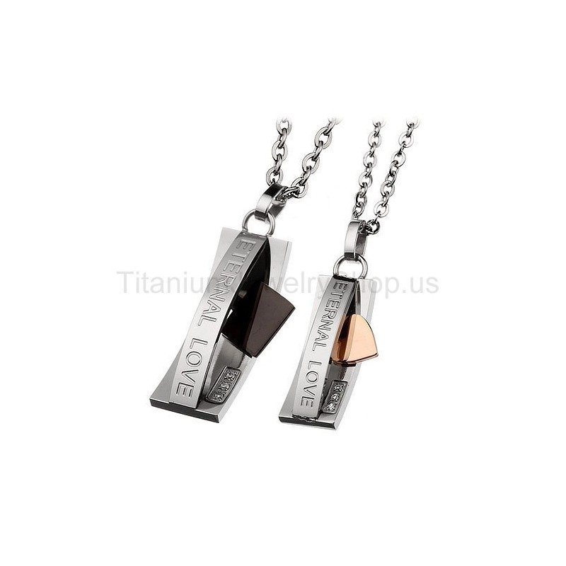 Pendentifs Amoureux En Titane Eternal Love Pendentifs Amoureux En Titane Eternal Love