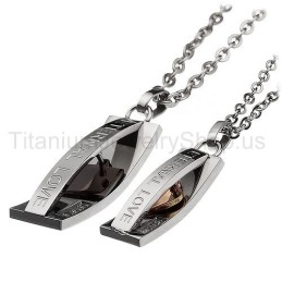 Pendentifs Amoureux En Titane Eternal Love
