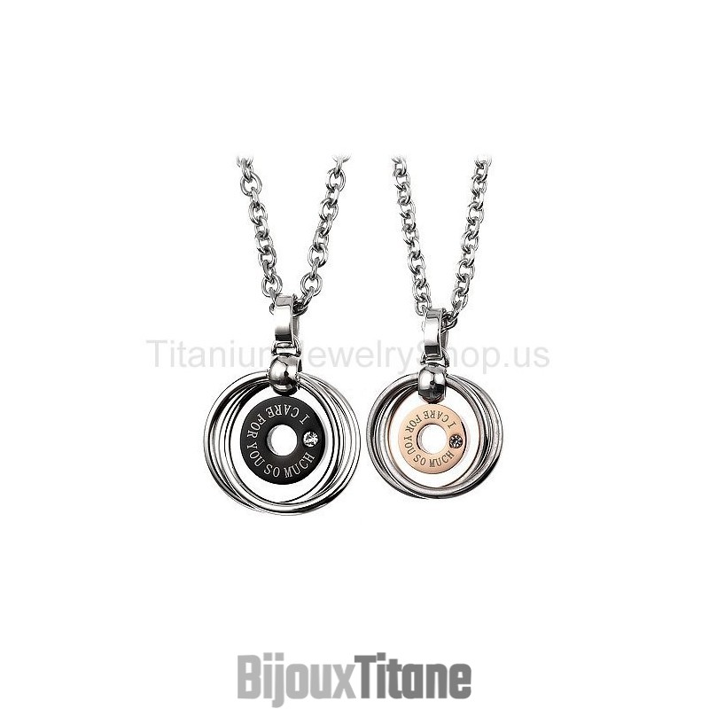 Pendentifs En Titane Pour Amoureux, Je Tiens Tellement À Toi