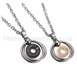 Pendentifs En Titane Pour Amoureux, Je Tiens Tellement À Toi