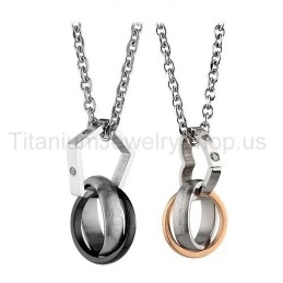 Pendentifs Amoureux En Titane À Trois Cercles