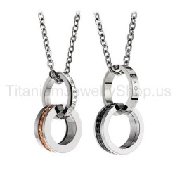 Pendentifs Amoureux En Titane Eternal Love