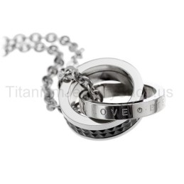 Pendentifs Amoureux En Titane Eternal Love