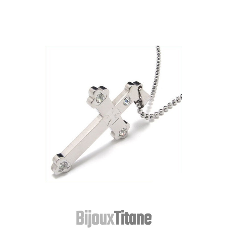 Pendentif Croix En Argent Et Titane Pur Pour Homme Cool