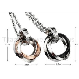 Pendentifs Amoureux En Titane À Trois Cercles