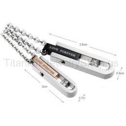 Pendentifs Amoureux En Titane Love Forever