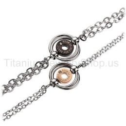 Bracelets D'Amoureux En Titane « Je Tiens Tellement À Toi »