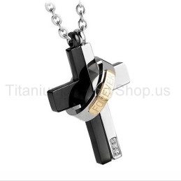 Pendentifs Amoureux En Titane À Deux Couches « Love Forever »