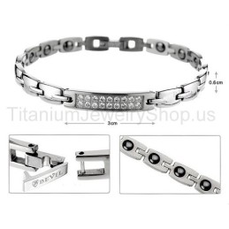 Bracelet En Titane Pour Femme De 7 Pouces