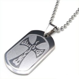 Collier Avec Pendentif En Titane Pur Cool Man Cross