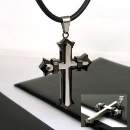 Pendentif Croix Noire En Titane Pur Pour Homme Unique