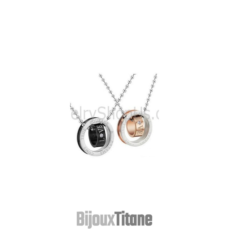 Bagues En Titane, Or Rose Et Noir, Pendentifs Pour Amoureux, Avec Strass Et Chaînes Gratuites C505 Bagues En Titane, Or Rose Et Noir, Pendentifs Pour Amoureux, Avec Strass Et Chaînes Gratuites C505