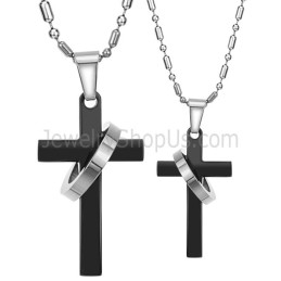 Pendentifs En Titane Pour Amoureux Avec Chaînes Gratuites 136
