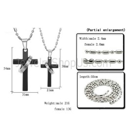 Pendentifs En Titane Pour Amoureux Avec Chaînes Gratuites 136