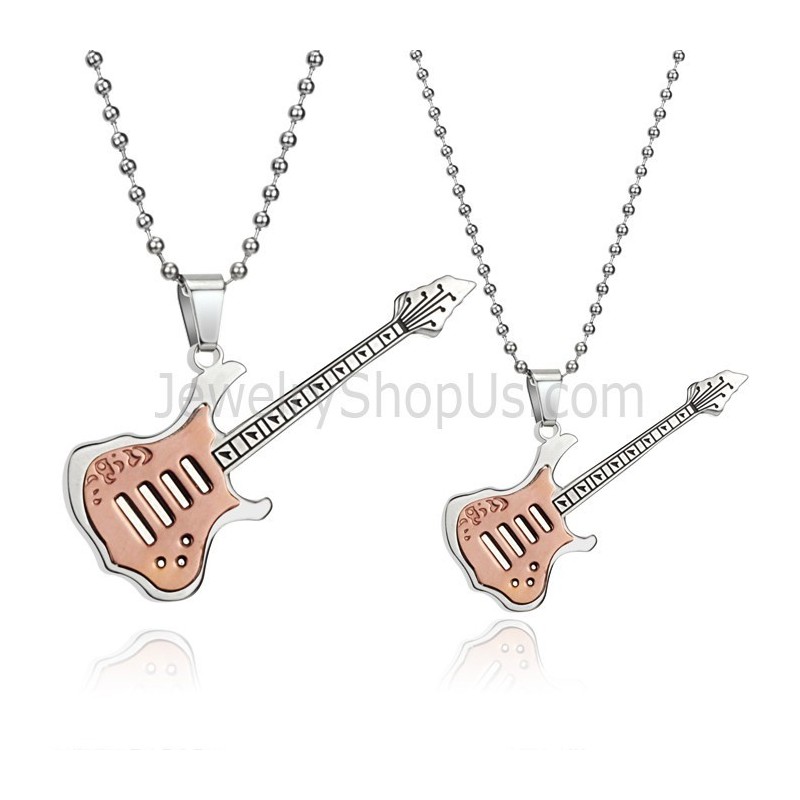 Pendentifs En Titane Et Or Rose Pour Amateurs De Guitare Avec Chaînes Gratuites C343 Pendentifs En Titane Et Or Rose Pour Amateurs De Guitare Avec Chaînes Gratuites C343