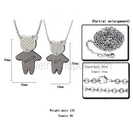Pendentifs D'Amoureux « Éternel Et Amour » En Titane Avec Chaînes Offertes C446