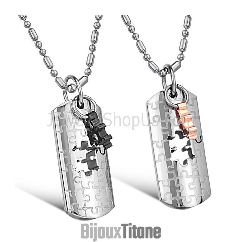 Pendentifs En Titane, Or Rose Et Noir, Avec Chaînes Offertes, C625 Pendentifs En Titane, Or Rose Et Noir, Avec Chaînes Offertes, C625