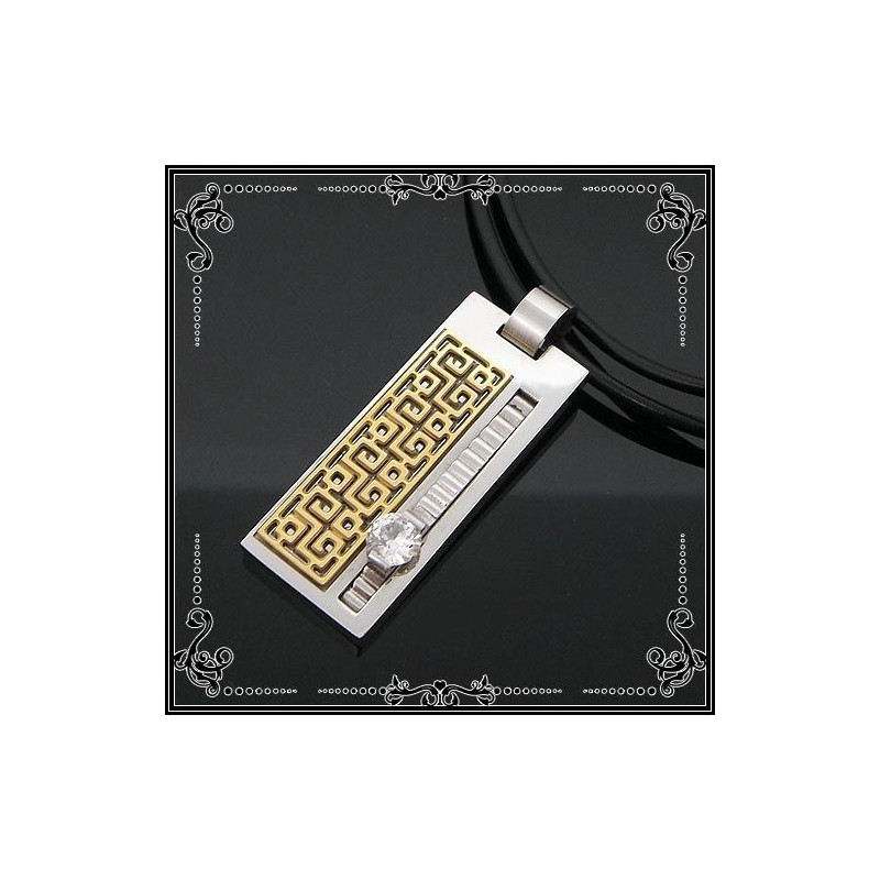 Collier Pendentif En Titane Pur Avec Pierre Précieuse Noble Glyph Et Chaîne Gratuite Collier Pendentif En Titane Pur Avec Pierre Précieuse Noble Glyph Et Chaîne Gratuite