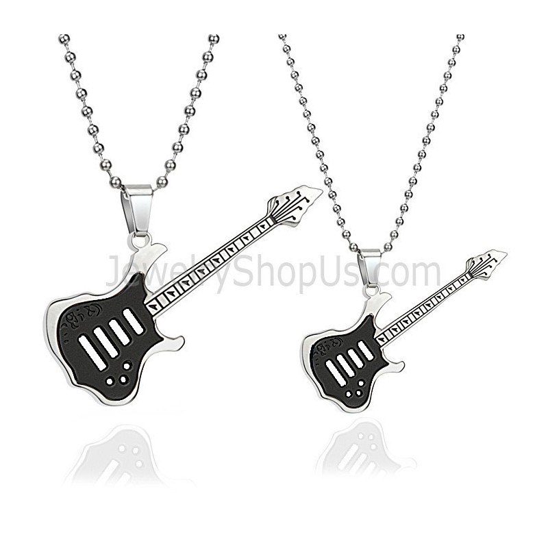 Pendentifs En Titane Noir Pour Amateurs De Guitare Avec Chaînes Gratuites C343 Pendentifs En Titane Noir Pour Amateurs De Guitare Avec Chaînes Gratuites C343
