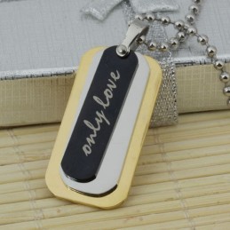 Collier Pendentif Homme 3 Couches En Titane Pur, Chaîne Offerte