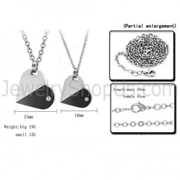 Pendentifs Rotatifs En Titane, Argent Et Noir, Avec Diamants Et Chaînes Gratuites C434