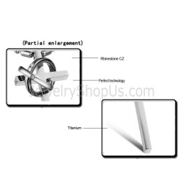 Pendentifs Croix En Titane Et Argent Avec Strass Et Chaînes Offertes Gx724