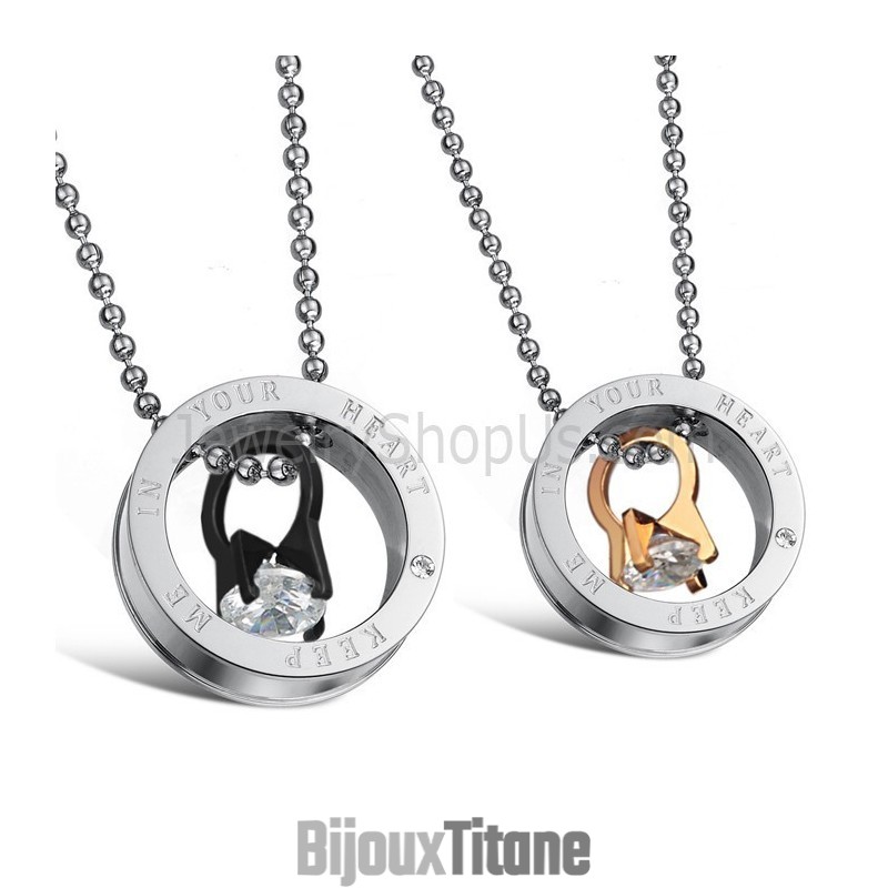 Pendentifs Amoureux De Poulpe En Titane Noir Et Or Rose Avec Strass Et Chaînes Gratuites C698