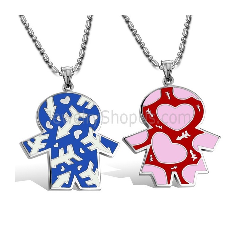 Pendentifs Pour Enfants En Titane Bleu Et Rouge Avec Chaînes Gratuites C710 Pendentifs Pour Enfants En Titane Bleu Et Rouge Avec Chaînes Gratuites C710